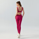 Zailu Pilates training clothes all-in-one aerial yoga clothes one-piece fitness clothes sportswear with chest pad backless for women wildberry color S 155S