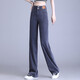 Qingqinghua Tiansi Denim Pantalones de pierna ancha para mujeres en verano delgada 2025 Nuevos pantalones casuales de primavera y verano Pantalones rectos de Slimming Slimming 6628 Ash XL /29 (115-125Jin [Jin equivale a 0.5 kg])