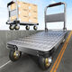 GREENER steel plate trolley, cargo trolley, flatbed truck, household trolley, portable foldable foldable trailer, steel plate 73X48/5 inch silent wheel 1550Jin Jin equals 0.5kg
