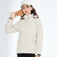 Veste Simboo pour hommes, veste à la ventre et à la mi-longue et chaude trois en un pour l'alpinisme Suit en peluche résistant aux usurgés 12805 White-Women M