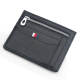 Ofankati ultra-thin small card bag for men genuine leather multi-card bank card clip for women card bag card set ID bag storage bag black