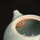 Gold inlaid jade borneol Ru kiln Xishi teapot Kungfu tea set ceramic teapot open piece ice cracked teapot household handmade by Chen Weiqin