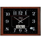 Combasi Wohnzimmer sauberer Sound Wanduhr Schlafzimmer Büro Hanging Tisch Einfacher Kalender Uhr Haushaltsquarzuhr Perpetual Kalender 6626 Silbergrau 10 Zoll 49*34 cm