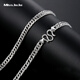 Miss JuJu PT950 Platinum Necklace Men's Platinum Horsewhip Chain Attractive Men's Plain Chain Classic Boss Flat Thick Chain Can Be Customized Weight 26.04g Length 53cm Thick About 4.5mm More Refund or Less Replenishment