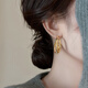 Yichan French style gold large hoop earrings women's niche design earrings earrings 2025 new hot style unique earrings gold large hoop earrings