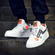 Nike (Nike) New Air Force One AF1 Männer- und Frauenschuhe Low Top Pure White Sports Schuhe AR7719-100 AO6296-001 Schwarz 35.5