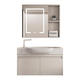 Extremely narrow space aluminum bathroom cabinet small apartment washbasin cabinet combination bathroom integrated art basin washstand 40*30cm basin + cabinet + hardware + ordinary mirror cabinet