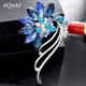 Yite brooch, high-end women's new temperament suit, corsage, cardigan pin, scarf button, jewelry, birthday gift for women, blue