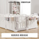 月亮故事（LUNASTORY）婴儿围栏收纳筐护栏挂篮挂收纳袋尿布尿不湿挂袋 奶酪白色婴儿床/围栏通用