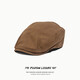 AI Yuman Baseball Cap Hombo delantero retro para hombres Lino para hombres Japanes Japanese y verano Boina de estilo transpirable Pintor British Hat British Front Hat - Café M (56-58 cm)