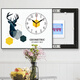 YIJLJ modern simple meter box decoration painting Nordic creative silent clock hanging painting without punching hydraulic distribution box mural fresh green plant KDT15869 70*50 (accommodation 60*40) right push and pull