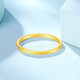 Mengjinyuan 18k gold ring color gold Sansheng III glossy ring ring stackable for women as a gift