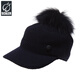SCALER Outdoor Men's and Women's Wool Baseball Cap Fashion Warm Fur Ball Casual Hat Autumn and Winter Hat S9214064 Gray One Size