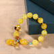 Ou Ceni natural beeswax bracelet multi-treasure series, contentment and happiness. Bracelet, Baltic chicken fat, yellow flower, penang red, accompanying small foot beads for men and women, contentment and happiness.