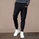 阿迪达斯 （adidas） 男裤 2025夏季新款运动裤针织卫裤黑色束脚长裤透气休闲裤子男 GK9226/黑色针织/单层束脚/主推 L
