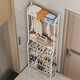 Lohas Time Ultra-thin Entry Door Shoe Rack Door Multi-layer Household Shoe Storage Rack Multi-functional Shoe and Hat Integrated Rack Storage Rack Cream White Shoe and Hat Integrated Rack - Large Length 83