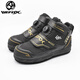 WEFOX Weihu Peking Reef Shoes Waterproof Replaceable Sole Rock Fishing Shoes Non-slip and Wear-Resistant Felt Sole Outdoor Sea Fishing Shoes Replaceable Sole Rock Fishing Shoes WDX_1088 Black Gold One Size 42