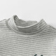 DAVE&BELLA new autumn and winter children's striped t-shirt baby half turtleneck top boys' clothes children's long-sleeved bottoming shirt gray DB4243492 100 cm (recommended height 90-100cm)