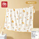 AIBEDILA Newborn Quilt Baby Swaddle Towel Sleeping Bag Anti-jump Sleeping Bag Cotton Bag Single Wrap Quilt Wrap To Keep Warm in Autumn and Winter Duck Playing in Water (Double Layer) 100% Cotton + Hemming 95cm*95cm