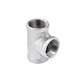 304 stainless steel inner wire tee precision cast internal thread equal diameter 4 minutes 6 minutes 1 inch water pipe fittings straight through direct joint 304 material 1 inch = DN25