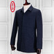 Ding Bronze Woolen Mabet For Men's Mid-Long Merdle d'âge du milieu Ménilèle Men de laine pour affaires Automne décontracté Autumn et hiver papa d'hiver Suit Navy Blue 170
