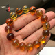 Dingfei Burmese Amber Water Purification Tea Treasure Bracelet No Optimization Raw Mine Fairy Treasure Gold Blue Blood Green Purple Red Yellow Tea Amber Bracelet Bead Diameter 9mm One String