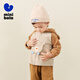 Mini Bala autumn new anti-static jacket for boys and girls, baby plush jacket, fleece jacket, light khaki 50307 130
