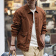JEEP SPIRIT Jacket Men's 2025 Spring and Autumn New Men's Multi-Pocket Lapel Top Loose Trendy Brand Casual Working Jacket Men 9913 Coffee XL (175)