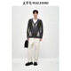 PEACEBIRD Men's Wool Cardigan Casual Sweater Brushed Yarn Contrast Color Plaid Sweater Men's Early Autumn Dark Gray L