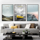 
Sensual painting living room decoration painting sofa background wall without punching hanging painting mural modern simple landscape landscape painting sea sunrise JD15286 50*70/50*70/50*70 Crystal picture ps black frame
