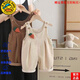 G.DUCKKIDS little yellow duck high-end baby overalls girls fashionable corduroy pants autumn and winter baby jumpsuits official flagship brown overalls official flagship 100 one size fits all