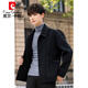 
Piercardan's new winter wool double-sided tweed coat coat for men's autumn and winter thickened short lapel coat casual black S