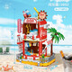 Coffee House Street View Blocks Building Blocks Coca-Cola Lemon Building Ornaments Juguetes Regalos para niñas Compatibles con LEGO [Caja de color exquisita] Coffee House-695 granos
