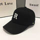 Levison Hat Men's Baseball Cap Spring and Summer Sun Hat Korean Style Fashion Street Brand Women's Sun Hat R Letter Peaked Hat R White Adjustable