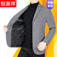 Hengyuanxiang Light Luxury High-End Wool Chaqueta de traje casual de lana Mid Traje de mediana edad y otoño Botón de tres pines Single West Jacket Daddy Blue 185/2xl 150Jin [Jin equivale a 0.5 kg] -165Jin [Jin equivale a 0.5 kg]