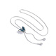 Qlady blue butterfly sweater chain women's long necklace light luxury sweater pendant accessories birthday gift
