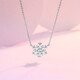 Saturday Fortune (ZLF) S925 silver necklace for women, dreamy snowflake pendant, beautiful and romantic silver pendant for girlfriend, pendant chain length 40+5cm