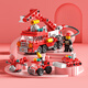 Shangyun building blocks assembled children's toys boys and girls small particle fire truck model birthday gift for boys aged 6-8-12