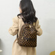 Cooler Känguru -Rucksack für Frauen 2023 Neue Mode vielseitige Großkapazität Schoolbag Weiche Leder Frauen gedruckt Retro Travel Rucksack Trendy Khaki