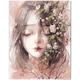 山头林村梵想diy数字油画定制卧室古风动漫手工填色画油彩装饰画半面妆萧 X11976 60*75订好内框 高清淡彩画板+颜