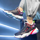 Vantodi Herrenschuhe 2024 Herbst- und Winter neue Schuhe für Männer vielseitige Teenager Sport High-Top-Basketballschuhe Nicht-Schlupf-Dad-Schuhe A757 Schwarz und Rot [hinzugefügt Fleece] 41