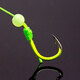 Yinglong Explosive Hook Anti-hanging Bottom Fluorescent Fish Hook Iseni Spring Fishing Hook Barbed Set Sea Rod Throwing Rod Explosive Bait Fishing Gear Accessories Fishing Supplies Fluorescent Color Fluorescent Hook No. 7 (4 pieces in a box)