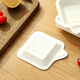 Tinghao disposable paper plate 4-inch square cake disposable plate biodegradable tableware picnic barbecue plate 30 pieces