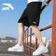 ANTA shorts men's summer ice silk quick-drying three-quarter pants casual loose running breathable sports pants men's pants -2 basic black zipper pocket M 170