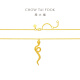 Chow Tai Fook Year of Snake Zodiac Spirit Snake Foot Gold Necklace Women's Gold Chain (Work Fee: 880 Price) EOF1289 40cm Foot Gold About 7.35g