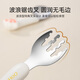 YEEHOO baby learns to eat fork spoon baby learns to eat complementary food spoon children's tableware spoon stainless steel fork spoon cat claw stainless wind fork spoon
