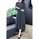 Ran Yilan's middle-aged woman wears a dress for 40 to 50 years old, long-sleeved middle-aged and old temperament, floral slim woman with a big knee, green 3883# M Recommended 100Jin [Jin equals 0.5 kg]