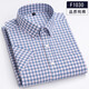 Yunting-Kurzärmel-Hemd Herren Pure Cotton Casual Business Plaid-Hemd ohne bügeln, ohne mit mittleren und jungen gestreiften Hemd zu bügeln.