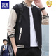 Lomon jacket men's casual jacket youth Korean version new spring and autumn trendy slim body clothes color-blocking jacket men's clothing K12210 military green XL