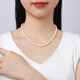 Pearl Queen S925 Silver Freshwater Pearl Necklace 6-7mm Nearly Perfect Round Extremely High Light Clavicle Necklace Birthday Gift for Girls